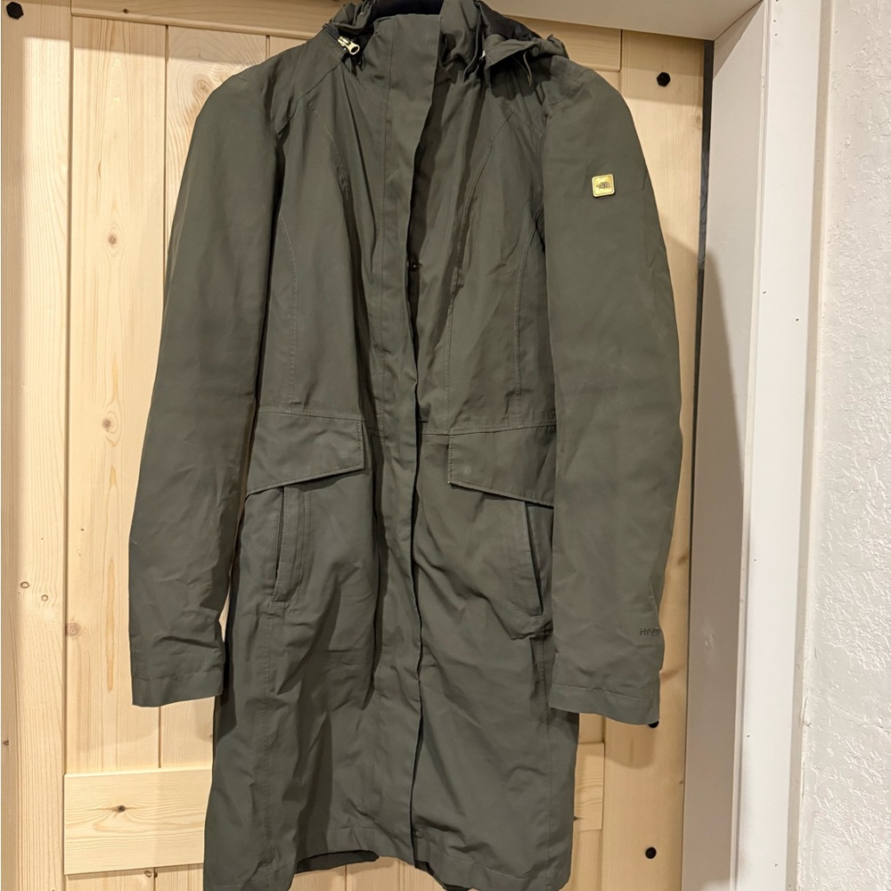Women’s Green Hooded North Face Jacket